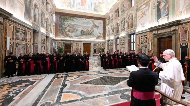 Pope Leo XIV welcomes participants in the plenary assembly of the Dicastery for the Doctrine of the Faith Pope Leo XIV welcomes participants in the plenary assembly of the Dicastery for the Doctrine of the Faith