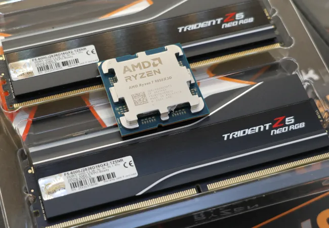 AMD Ryzen 7 9850X3D + GSKILL DDR5-4800