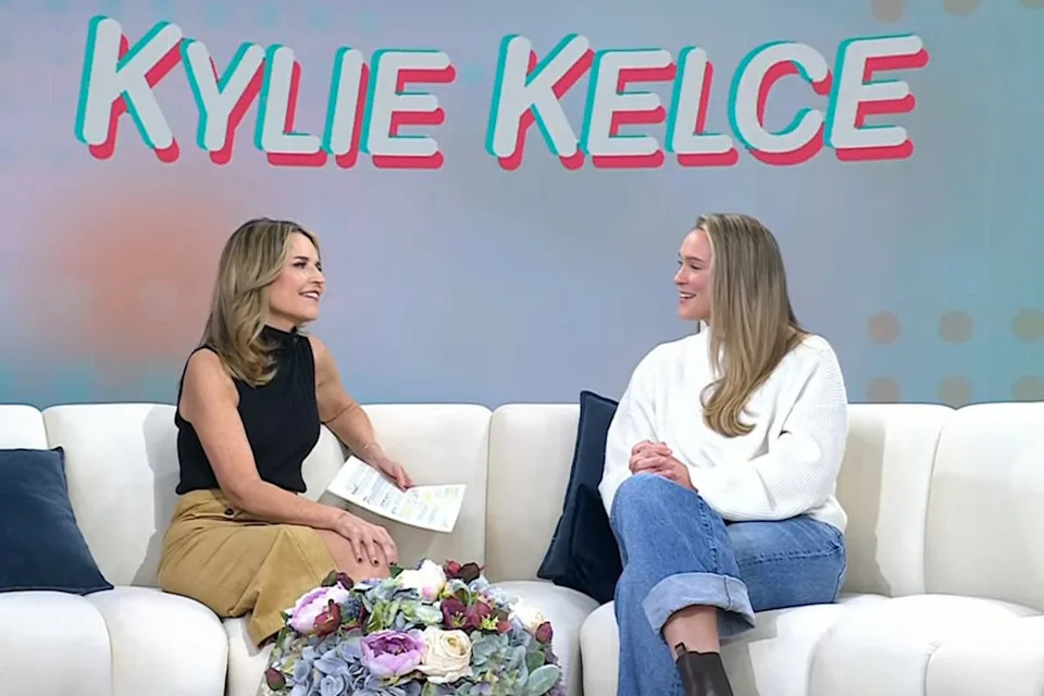 Savannah Guthrie and Kylie Kelce talk on the 'Today' show. NBC