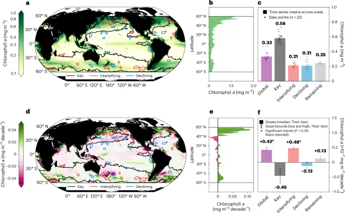 Global Distribution And Trends Of Chlorophyll A Concentrations At Ocean Fronts.