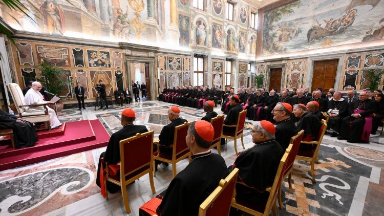 Pope Leo XIV addresses participants in the plenary assembly of the Dicastery for the Doctrine of the Faith Pope Leo XIV addresses participants in the plenary assembly of the Dicastery for the Doctrine of the Faith