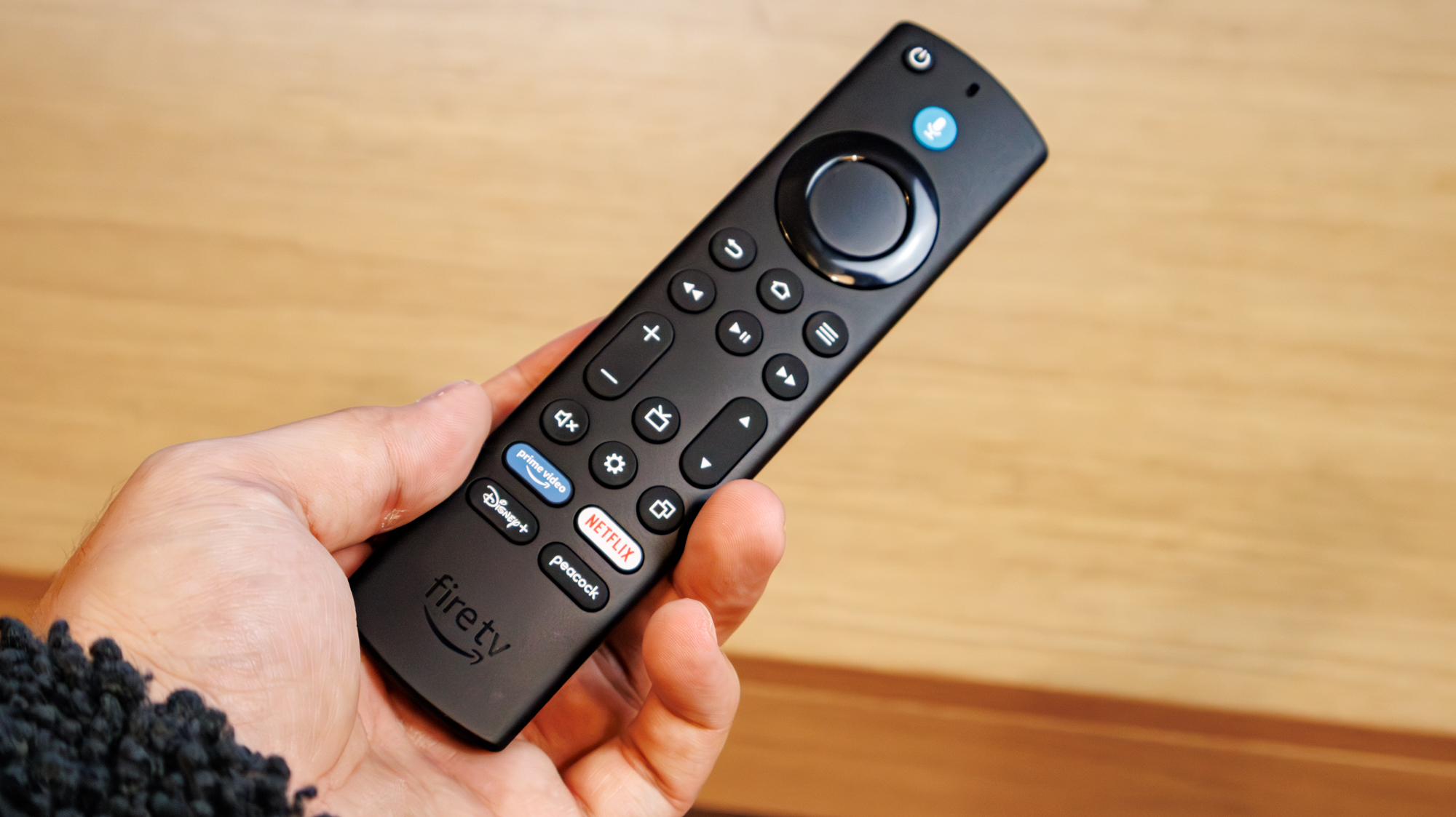 Amazon Fire TV Omni QLED Series TV (2025) on a table