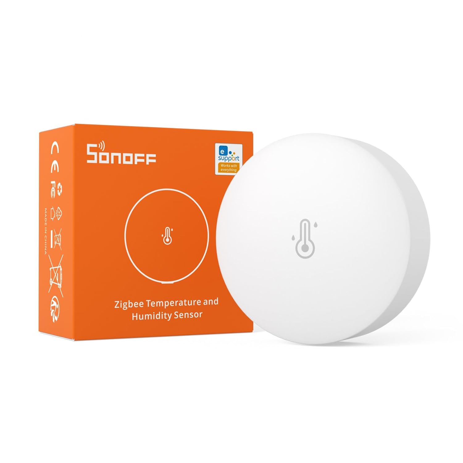Sonoff Snzb-02p Zigbee Temperature and Humidity Sensor, Smart Temperature Sensor With Comfort Alarm, Zigbee Hygrometer Compatible With Alexa/google Home/ha/ifttt, Zigbee Hub Required.