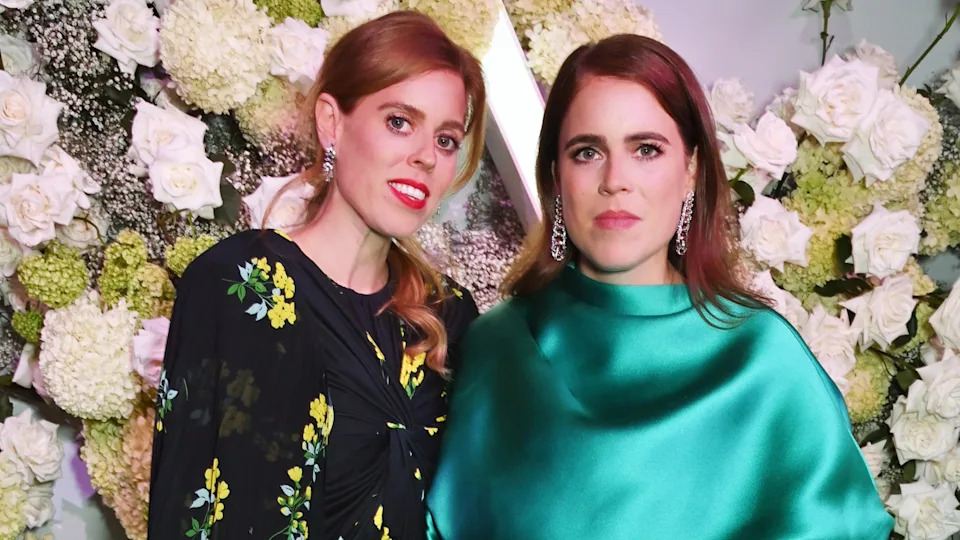 Princess Beatrice of York and Princess Eugenie of York attend the officially party celebrating Vogue World: London 2023