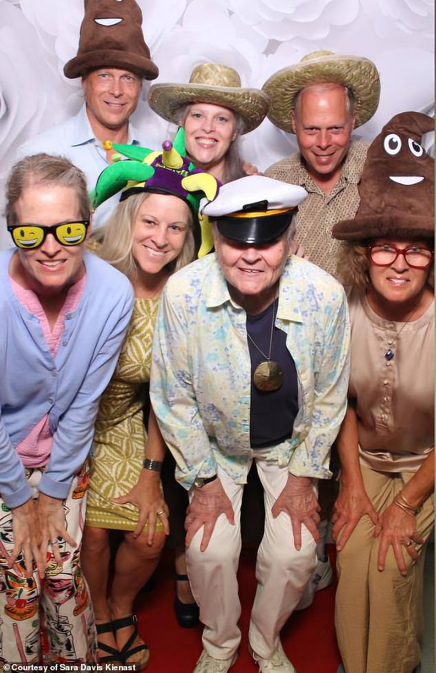 Some of the family at a wedding last September. From left: Amy, Sara, Peggy Jo and Meg (front row) with Edward, Abigail and Gordon behind