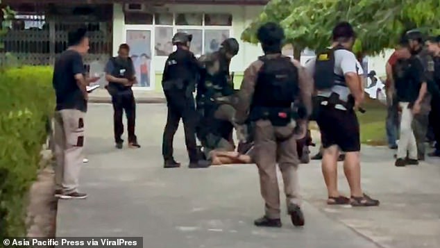 The gunman stormed a school in southern Thailand and opened fire with an assault rifle, injuring at least three people