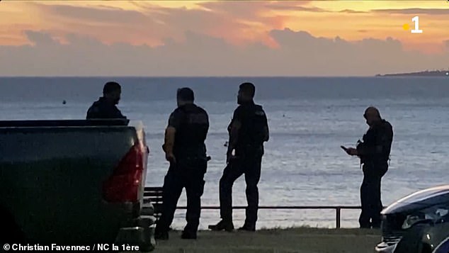 Police cordoned off the beach to protect other holiday makers and sent specialist officers to look after the family