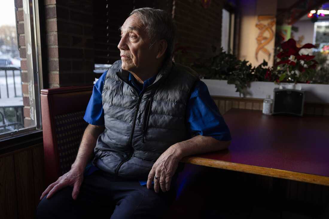 Luis Escato poses for a portrait inside of his restaurant, El Taquito in West St. Paul, Minnesota.
