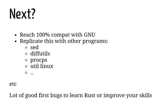Rust Coreutils up next