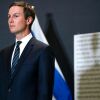 Jared Kushner attends a press conference at the Civilian Military Coordination Center in southern Israel on Tuesday.