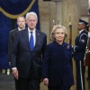 Former President Bill Clinton and former Secretary of State Hillary Clinton arrive for the inauguration in the rotunda of the U.S. Capitol on Jan. 20, 2025. House Republicans are seeking testimony from the Clintons about their past ties with Jeffrey Epstein.