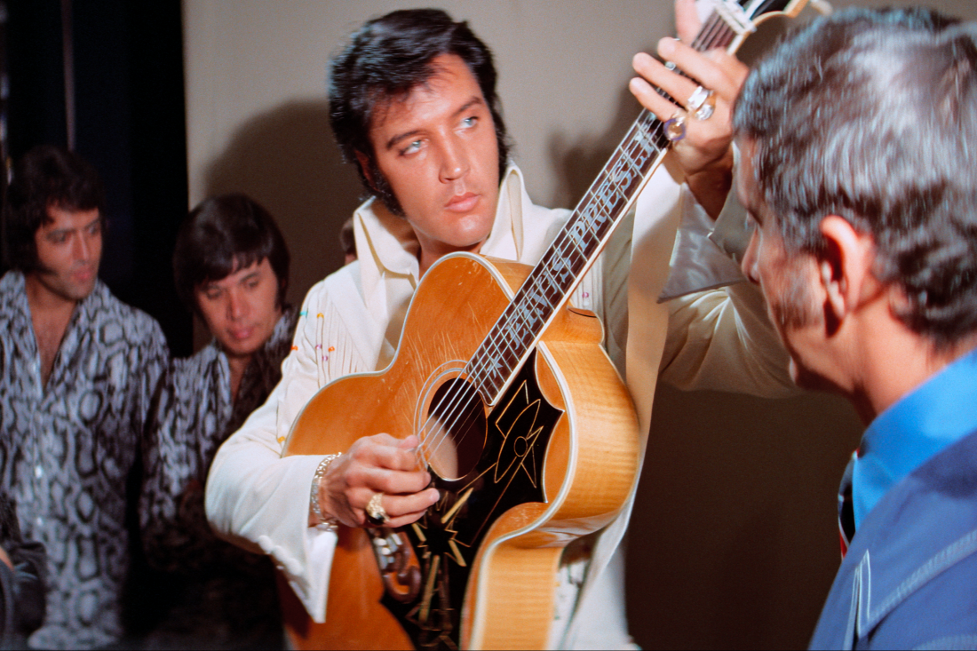 Elvis Presley in Las Vegas in Aug. 1970.