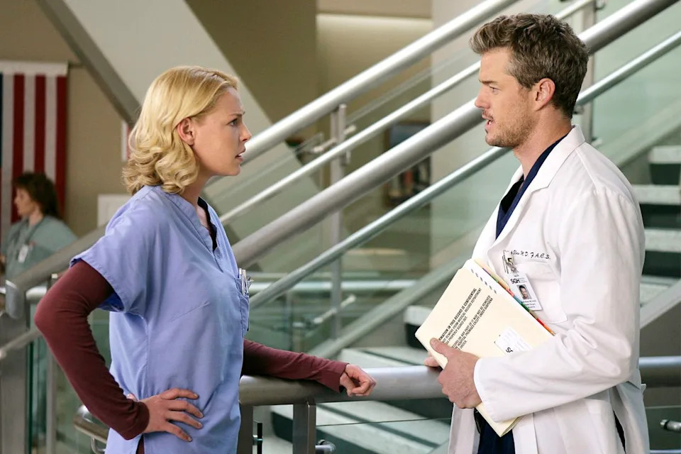 Katherine Heigl and Eric Dane in a 'Grey's Anatomy' scene (2008) Mitch Haddad/Disney General Entertainment Content via Getty