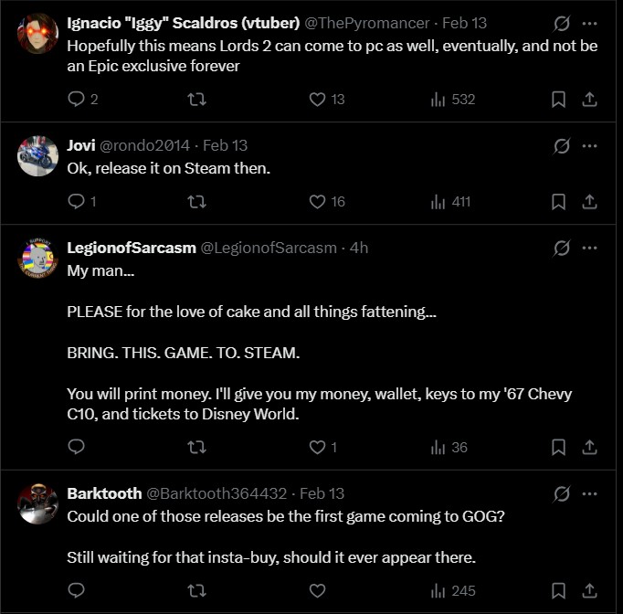 Many gamers have been asking for a Steam release of Lords of the Fallen 2.