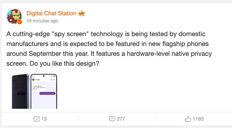 DCS Privacy display DCS Privacy display