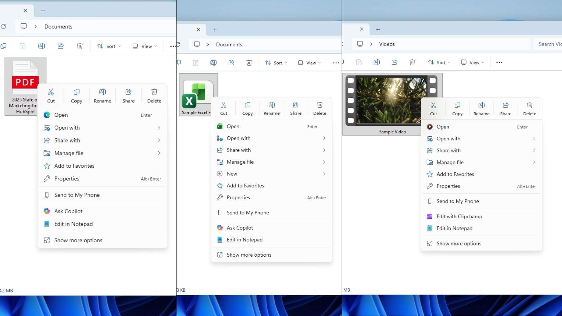 File Explorer declutter in Windows 11