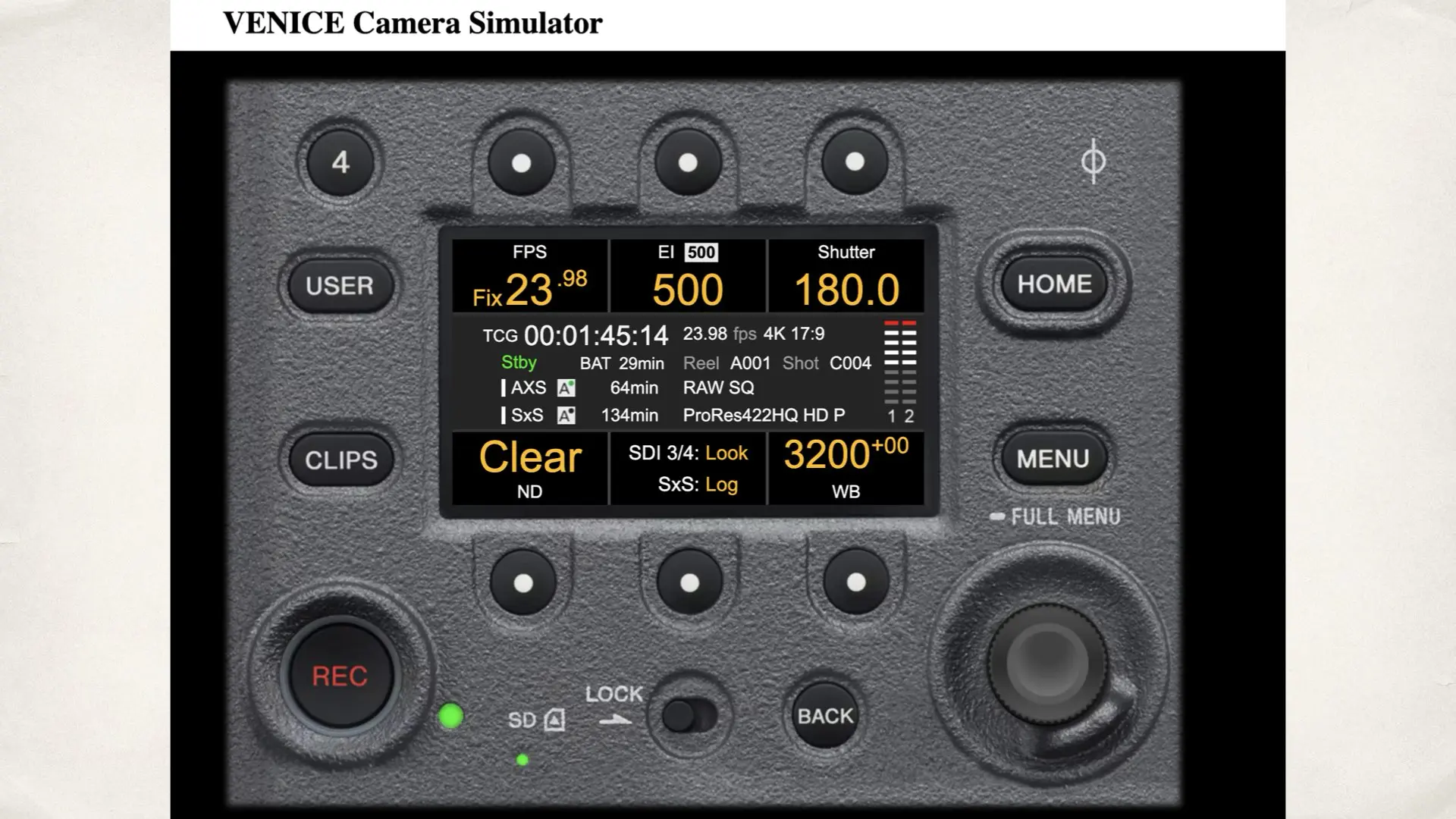 Sony VENICE simulator