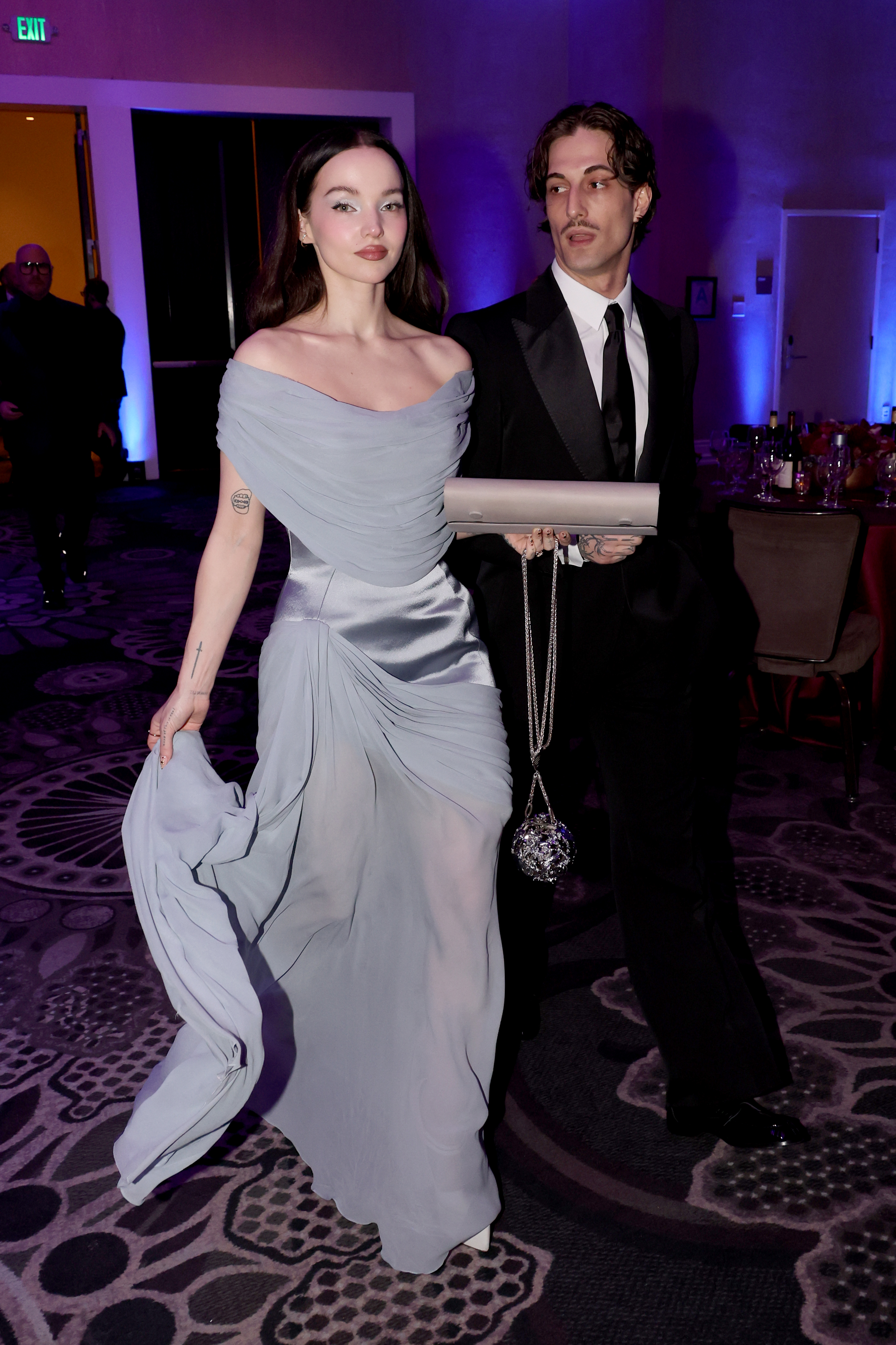 Dove Cameron and Damiano David attends the 68th GRAMMY Awards Pre-GRAMMY Gala 