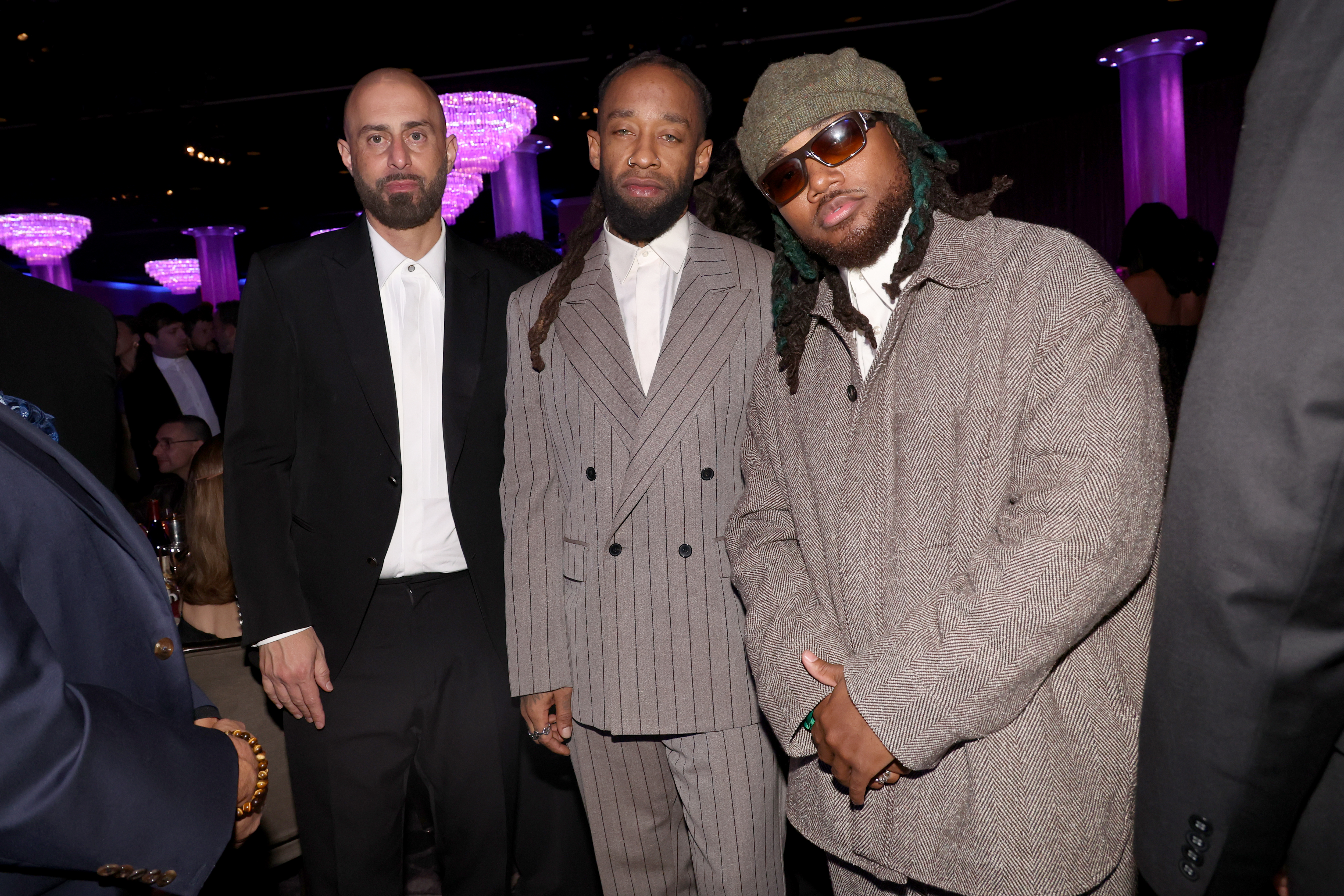 Ghazi, Ty Dolla Sign, and Leon Thomas attends the 68th GRAMMY Awards Pre-GRAMMY Gala 