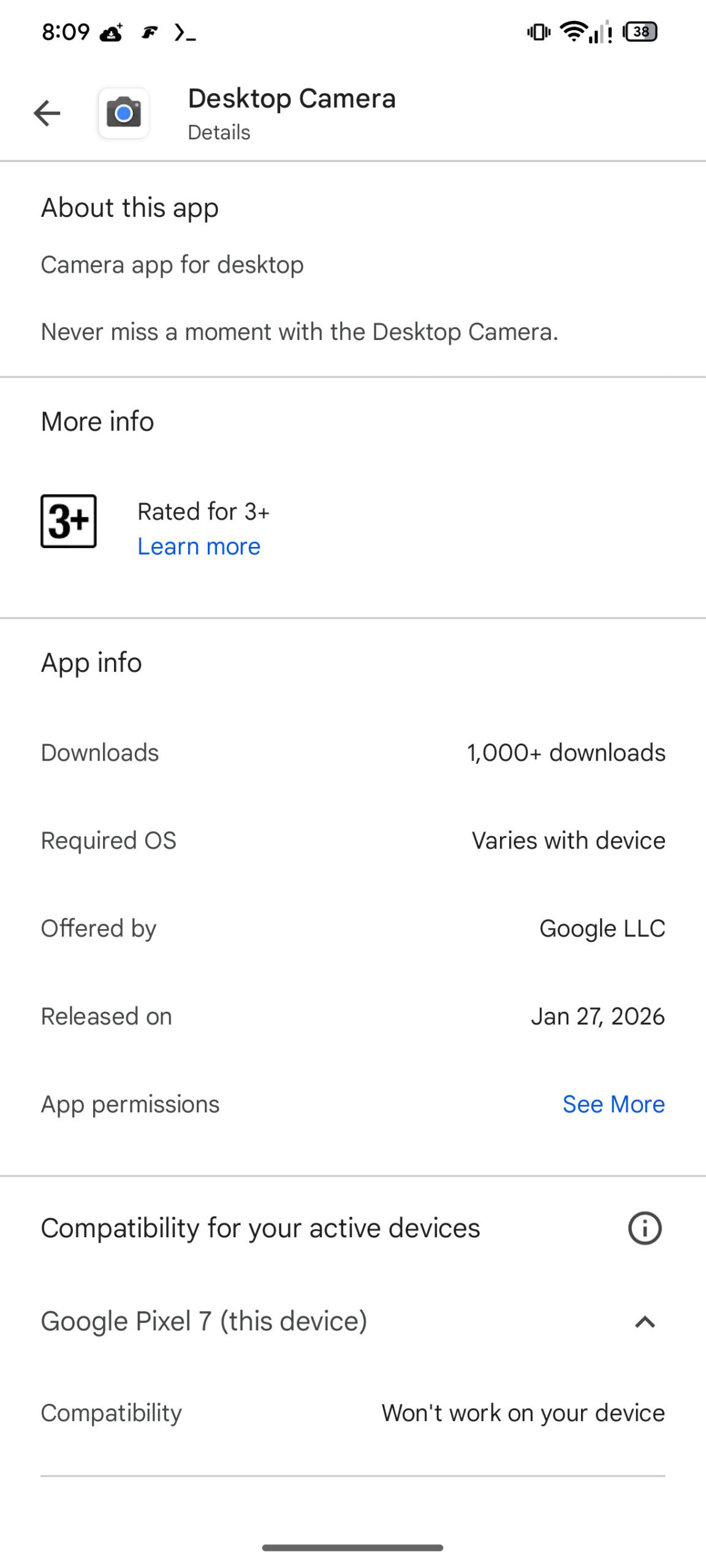 Google Desktop Camera Play Store 2