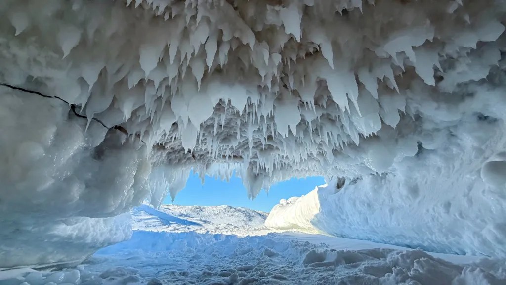 An ice cave