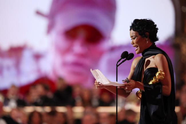 Teyana Taylor at the 83rd Annual Golden Globes held at The Beverly Hilton on January 11, 2026 in Beverly Hills, California.
