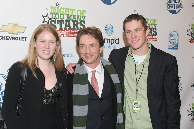 Martin Short with his children, Oliver and Katherine