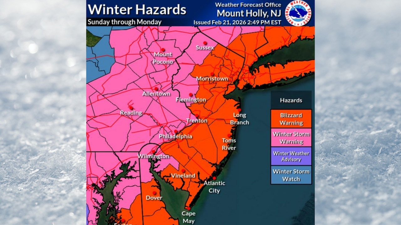 N.J. weather: Max snow forecast jumps to 2 feet for monster nor'easter blizzard
