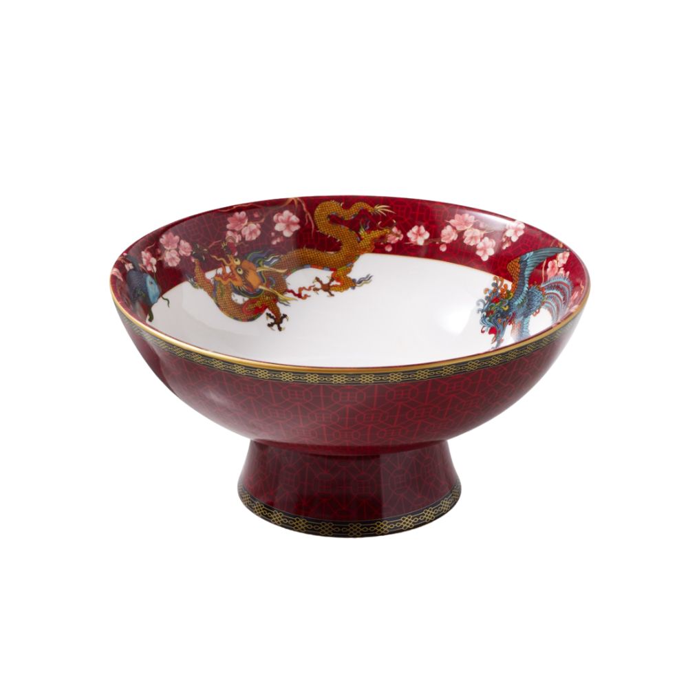 Chinese new year fruit bowl with dragons on