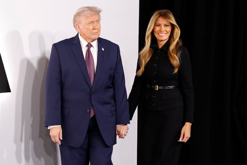 President Donald Trump, pictured with First Lady Melania Trump at the world premiere of her documentary on January 29, has been desperately promoting the movie that brought in just $7 million in its opening weekend despite Amazon's $75 million spent on it.