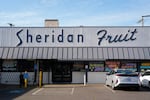 The front of Sheridan Fruit on Feb. 12, 2026.