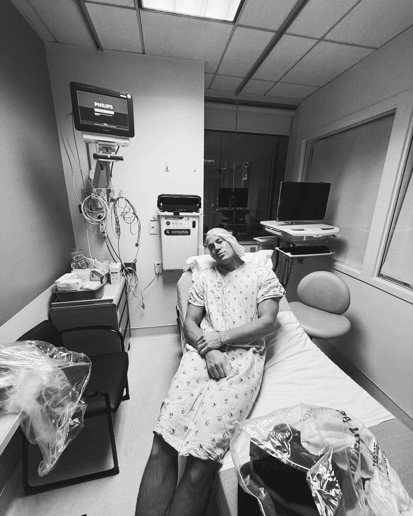 Channing Tatum prepares to undergo surgery to treat a shoulder injury.