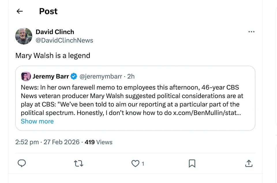 A former CNN executive described Walsh as a 