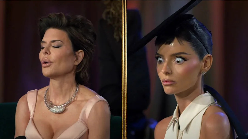 Lisa Rinna and Maura Higgins react to Michael Rapaport's meltdown on 'The Traitors' reunionCredit: Peacock