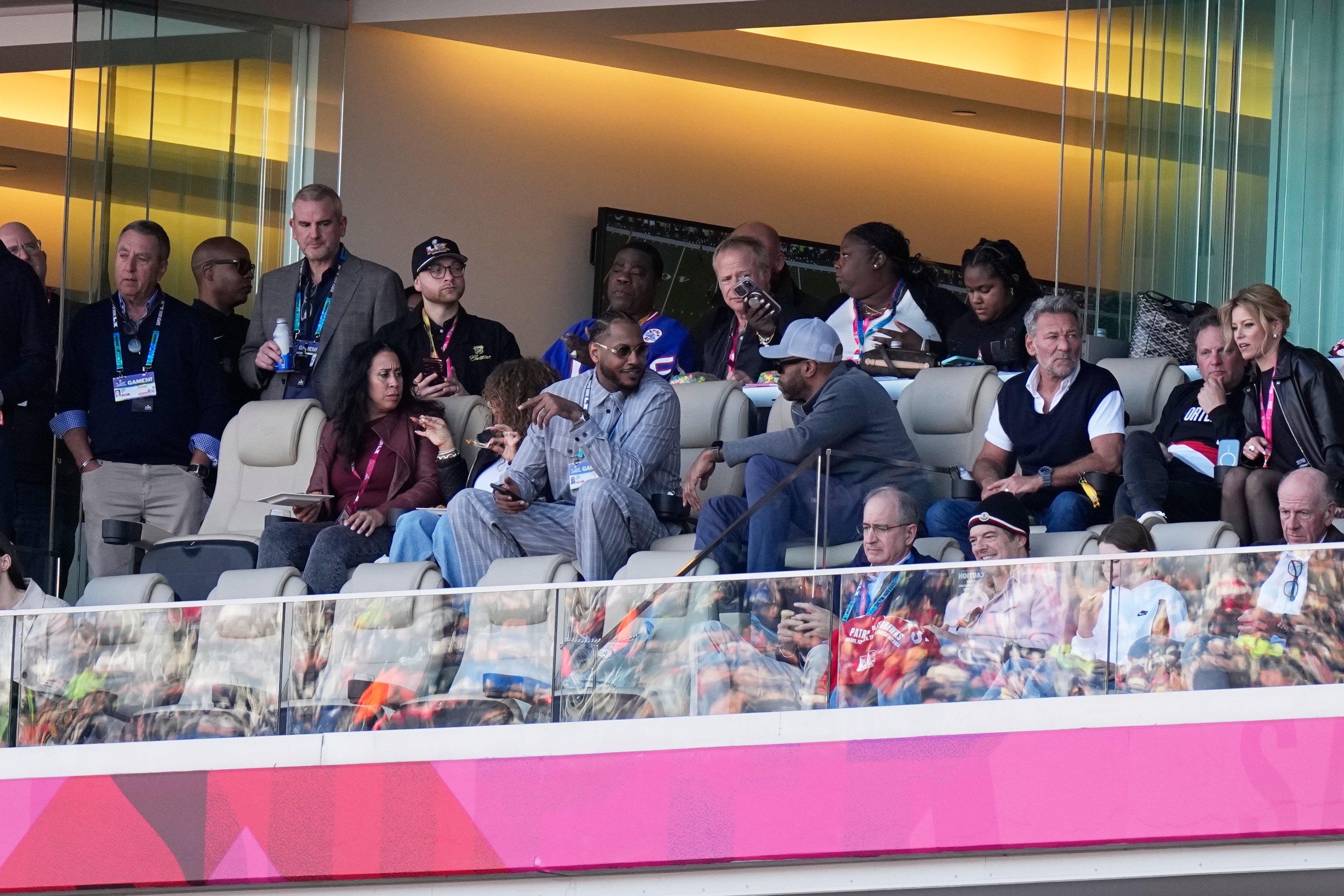 Carmelo Anthony attends Super Bowl LX at Levi's Stadium