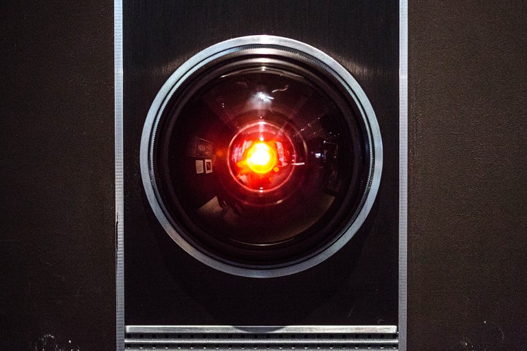 The original prop of the HAL 9000 red light robot from the Stanley Kubrick film 2001: A Space Odyssey.