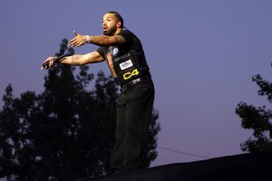 LONDON, ENGLAND - JULY 11: (EDITORIAL USE ONLY) Drake performs live on stage during day one of Wireless Festival 2025 at Finsbury Park on July 11, 2025 in London, England. Drake is headlining an unprecedented all three nights of Wireless Festival. (Photo by Simone Joyner/Getty Images for ABA)