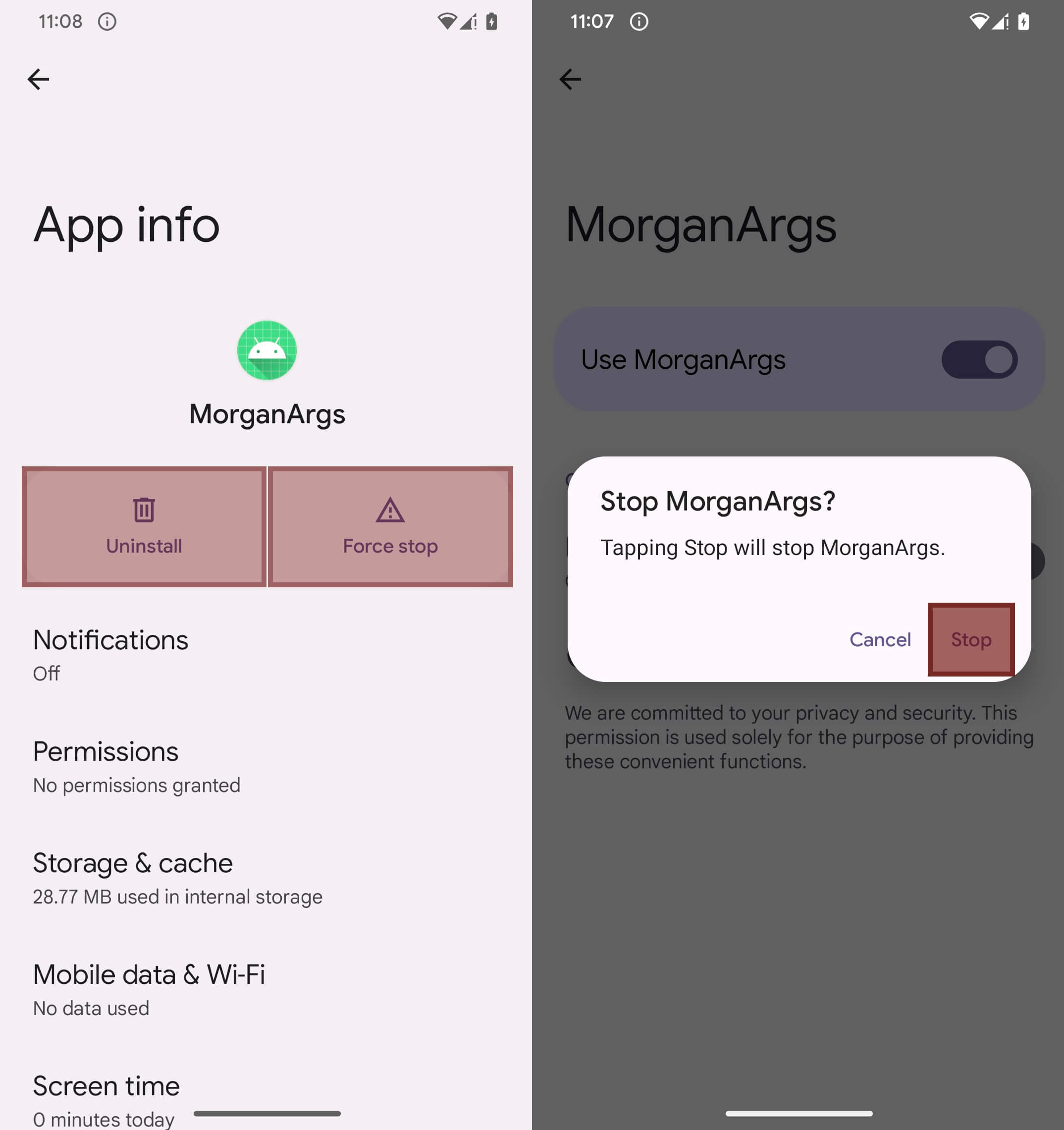 Figure 11. Invisible rectangles (displayed in color for clarity) covering specific buttons (1)