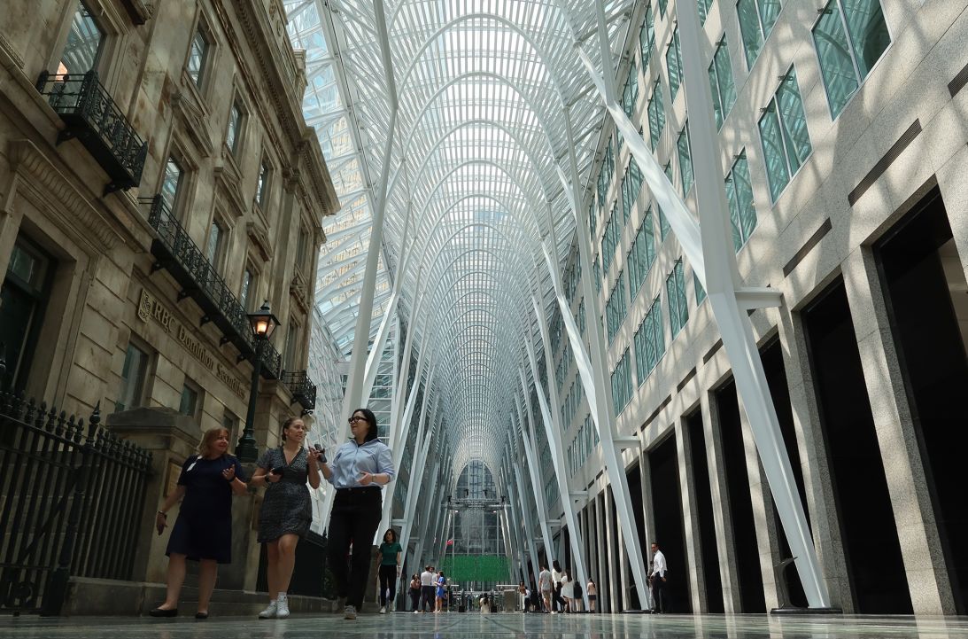 Toronto's striking Brookfield Place, with its Santiago Calatrava-designed galleria, is home to the Hockey Hall of Fame.