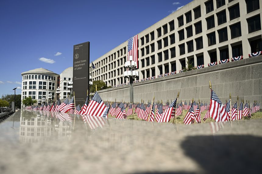 The Department of Labor building in Washington, DC, on September 8, 2025.