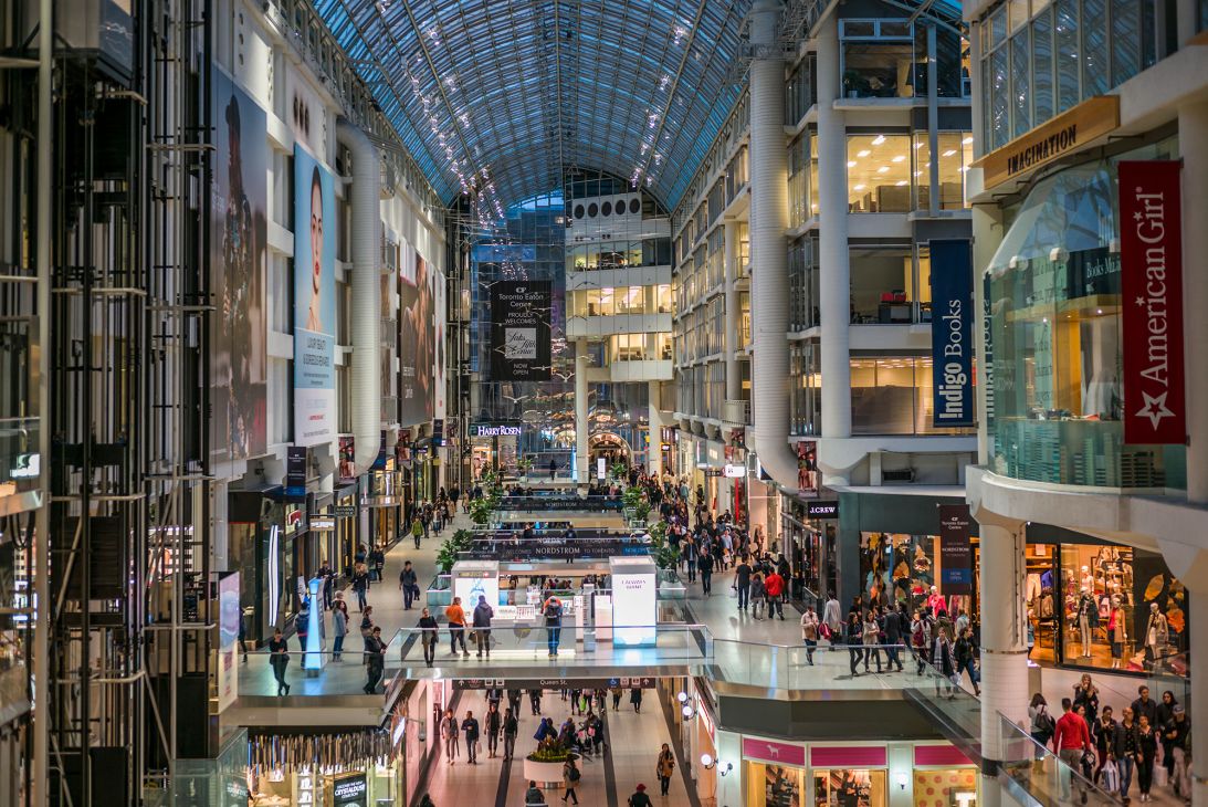 The PATH's origins are closely tied to what is now the CF Toronto Eaton Centre shopping complex. In 1900, T. Eaton Co. dug a passageway to connect its main store to its bargain annex building.