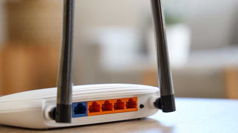 Wi-Fi router on tabletop