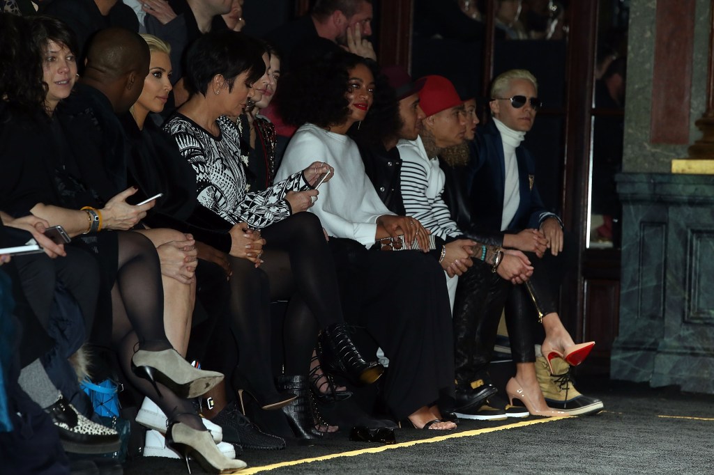 kim kardashian lewis hamilton Balmain show as part of the Paris Fashion Week Womenswear Fall/Winter 2015/2016 on March 5, 2015 in Paris