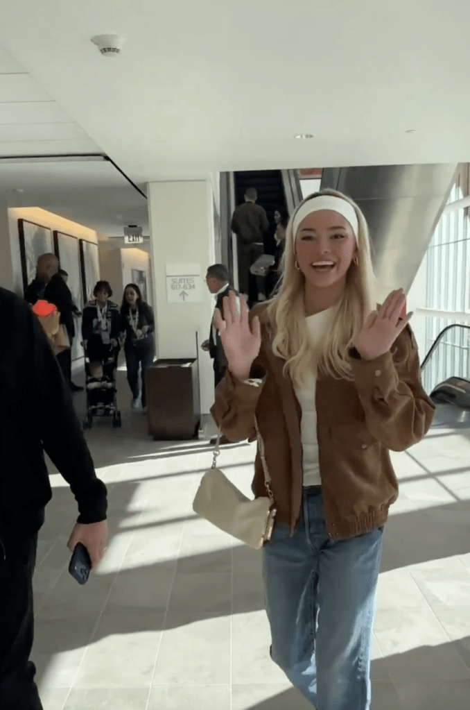 Livvy Dunne attends Super Bowl 60