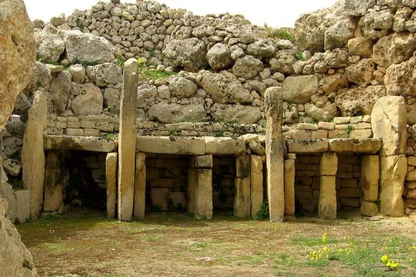 Malta Ggantija megalithic structure temple