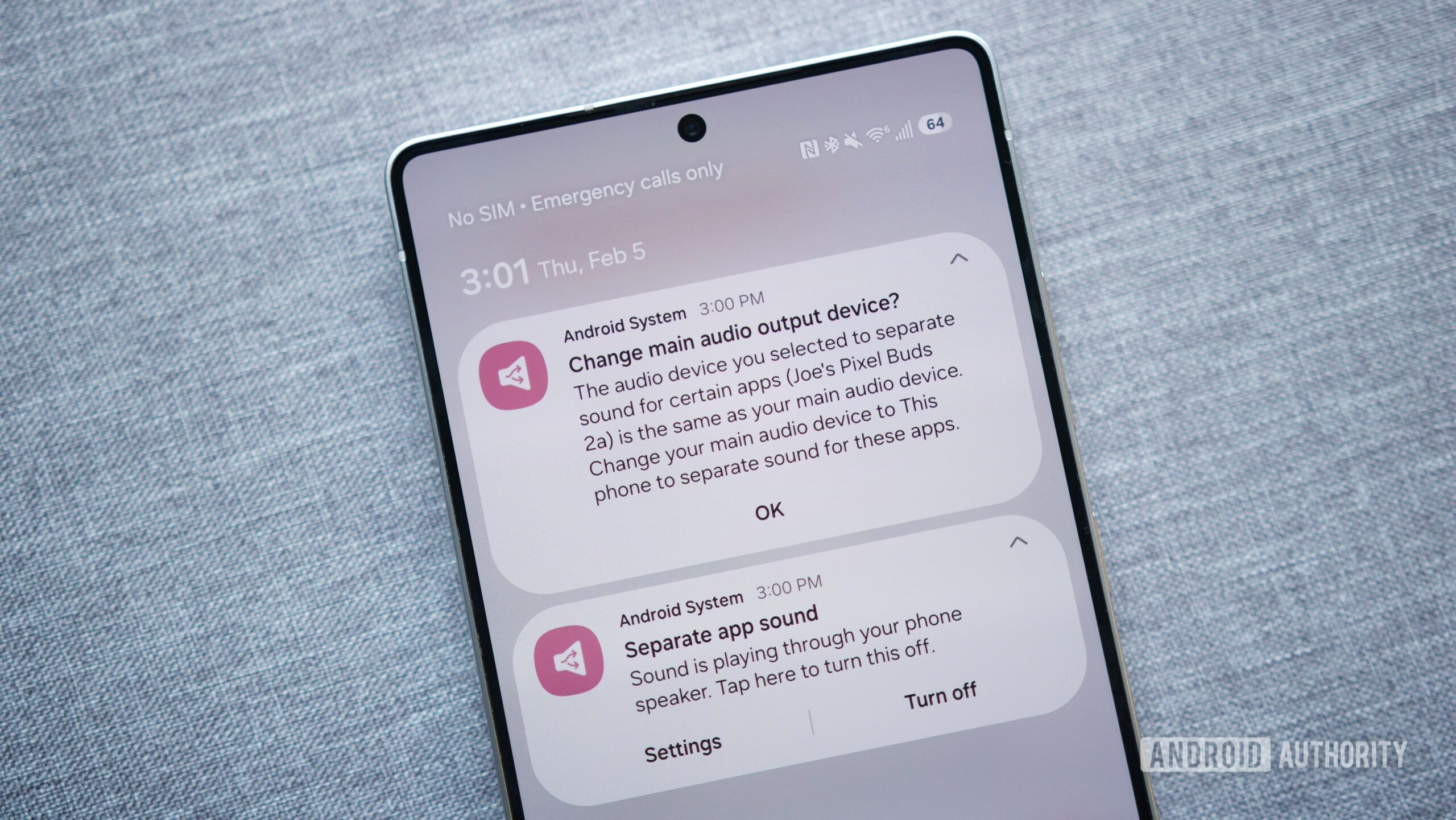 samsung separate app sound notification Separate App Sound notification on a Samsung phone.