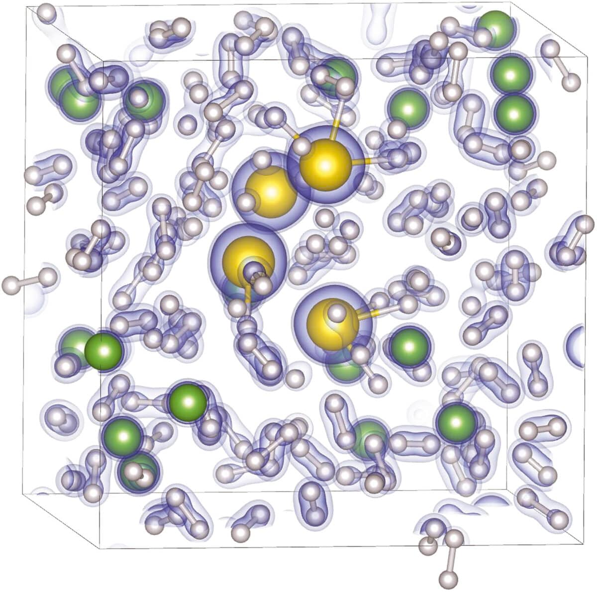 Snapshot From A Dft Md Simulation Of 220 Hydrogen