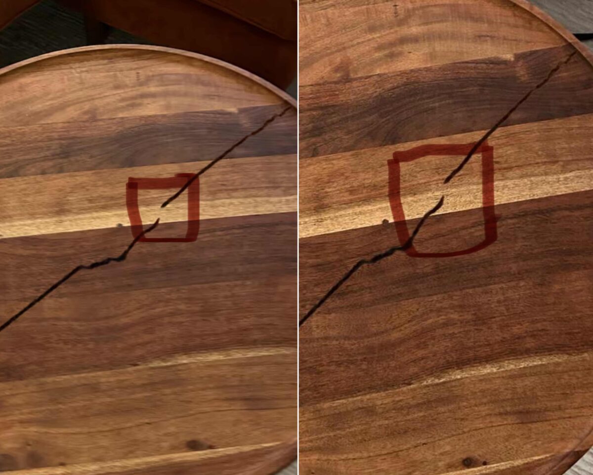 There Were Differences Between Two Photographs Of The Coffee Table