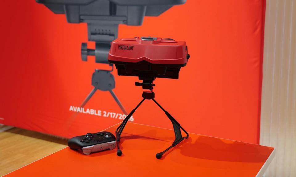 There's no getting around it, the Virtual Boy's bipod is just kind of awkward.