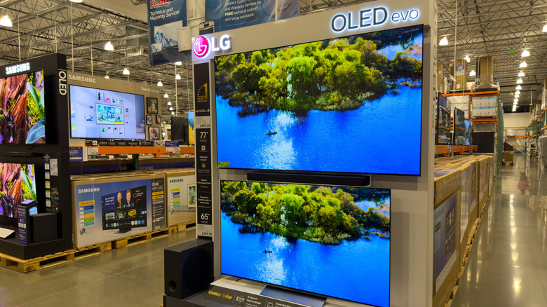 LG OLED TV in a store.